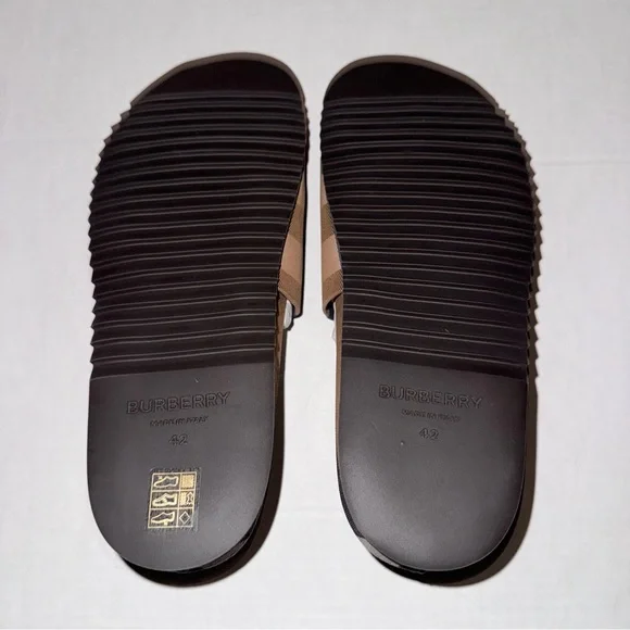 NIB Burberry Melroy Check Slide Sandal display picture 2
